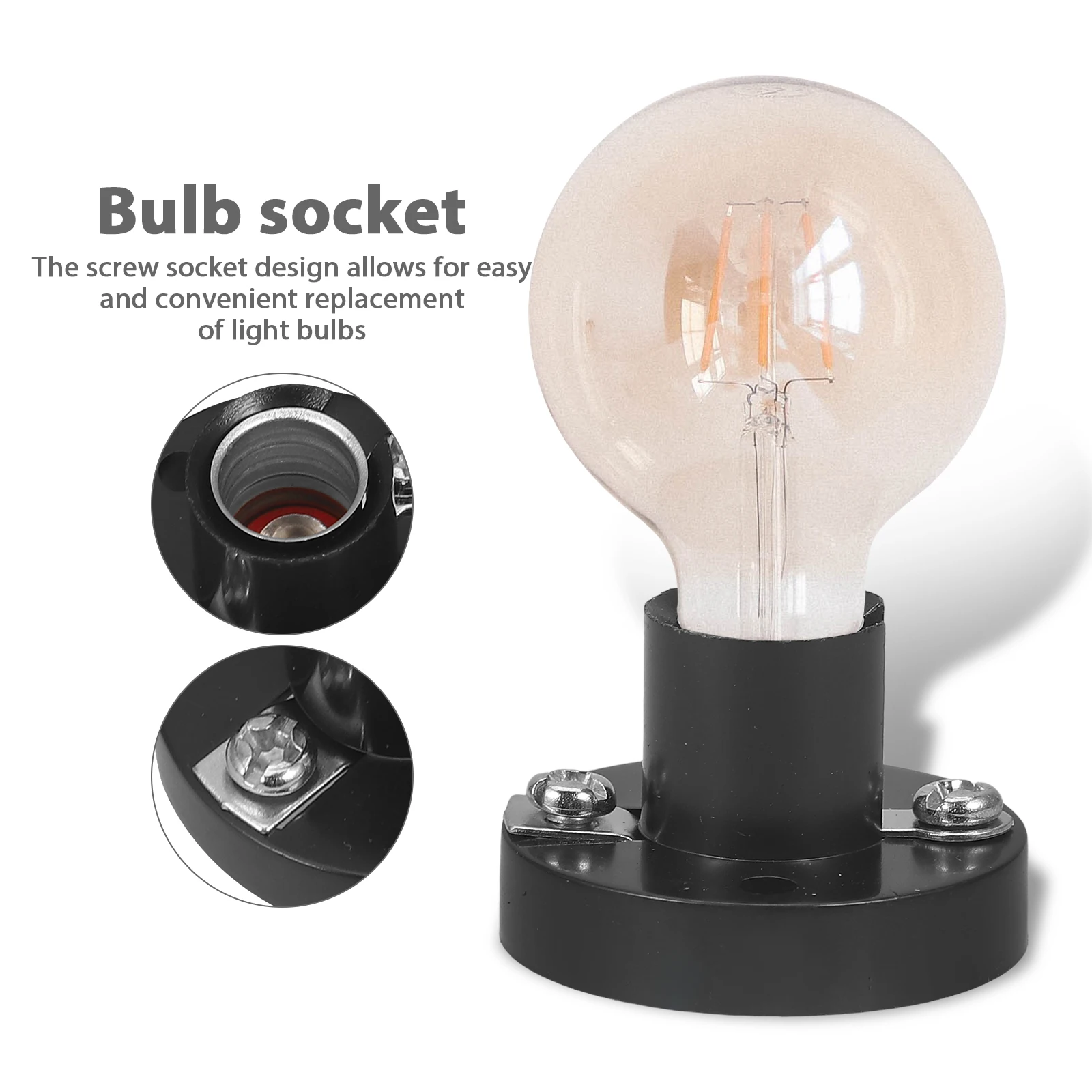 

10Pcs Bulb Holder Lamp Base Miniature Screw Socket Light Socket for Physics Teaching Experiment Lighting Indoor Outdoor Lamp