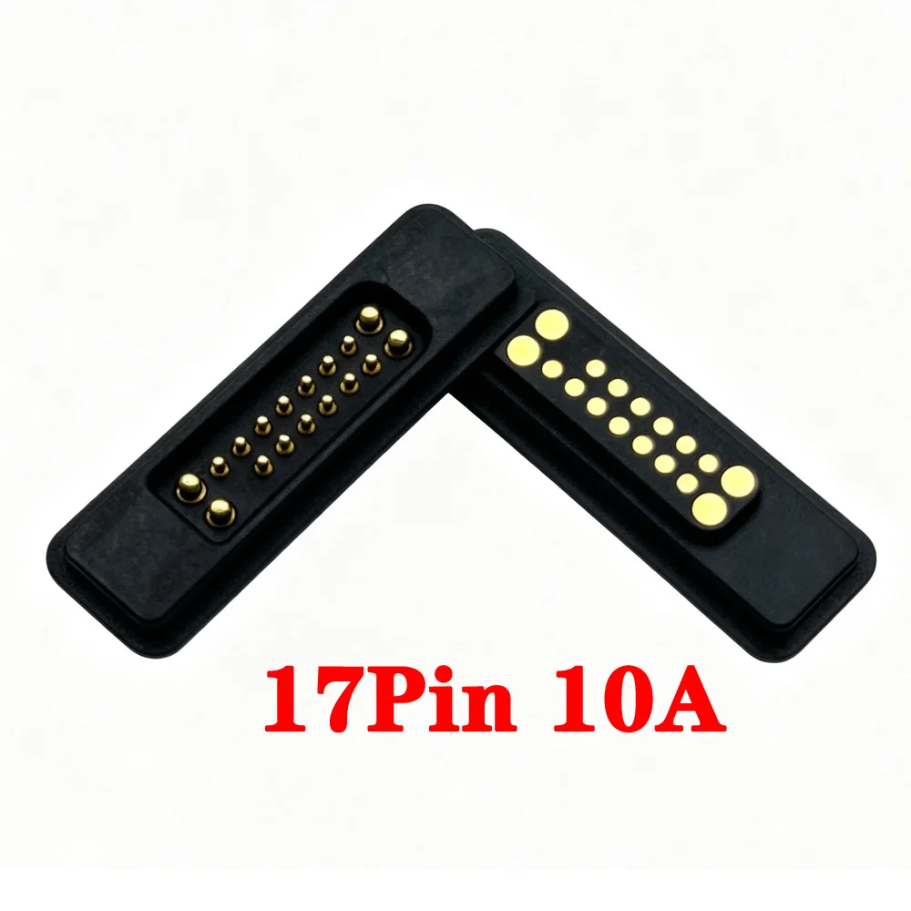 10A 36V High Current DC Magnetic Pogo Pin Connector 12/13/14/15/16/17/18/19/20Pin Male Female Spring Loaded DC Power Socket