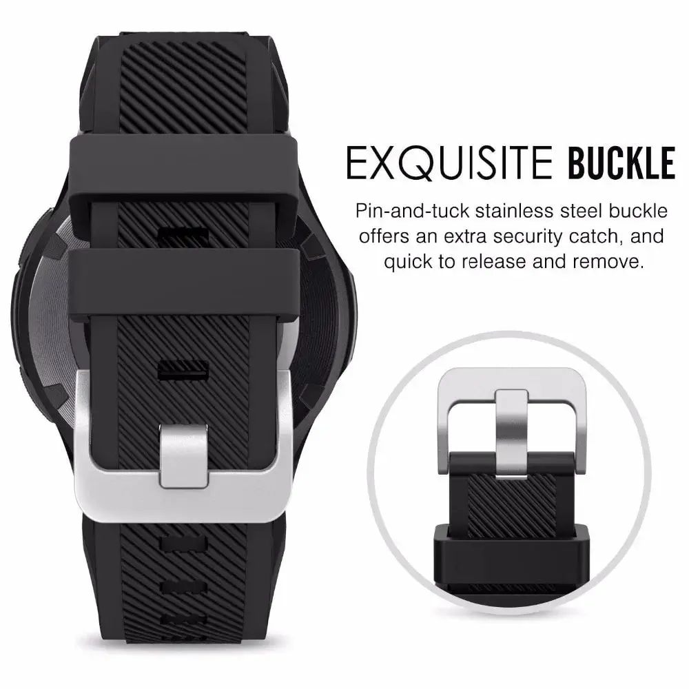 20mm 22mm Band for Samsung Galaxy Watch 6/5/pro/4/Classic/46mm/42mm/active 2 Gear s3 silicone bracelet Huawei GT/2/3 Pro strap