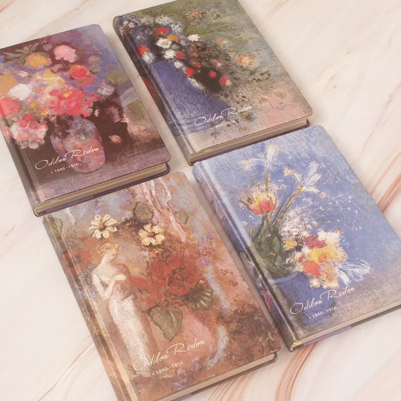 

A5 Hardcover Journal Notebook Colorful Inner Pages Vintage Art Landscape Lined Diary 128 Sheets for Writing Journaling