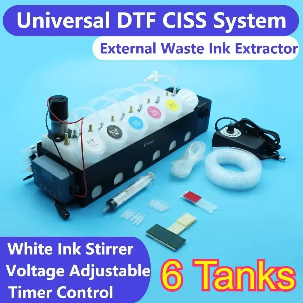 XP-15000 ET-8550 Modify DTF CISS Ink Supply System Waste Ink Manually Extractor Convert For Epson DTF Printer L18050 L8050 L1800