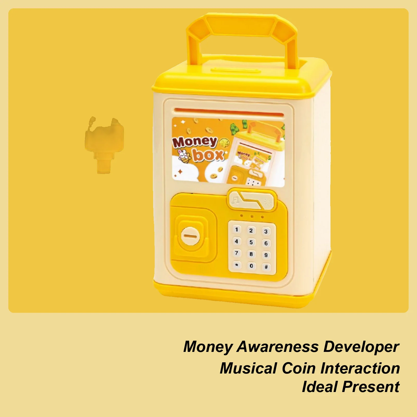 어린이를위한 은행 어린이 전자 변경 케이스 어린이를위한 재미있는 뮤지컬 돈 은행 5-10 년 학생 크리스마스 생일 부활절
