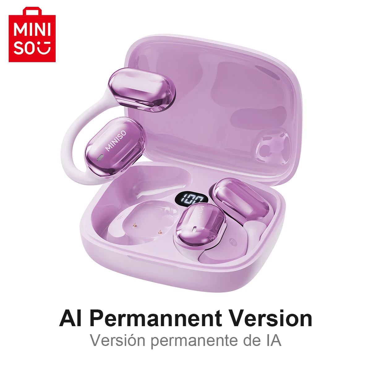 MINISO MS162 Intelligente Bluetooth-Übersetzungsohrhörer, kabellose Kopfhörer, Chat-Headset, Büro, Reisen, 16-mm-Treibereinheit 4