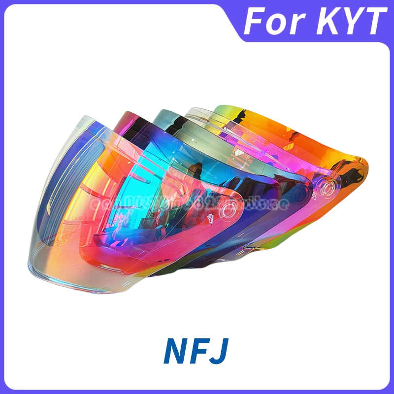 สำหรับ kyt nfj หน้ากากหมวกกันน็อคกันลมกันฝุ่นอุปกรณ์เสริมอะไหล่มอเตอร์ไซค์ป้องกันยูวีแบบเปิดหน้า