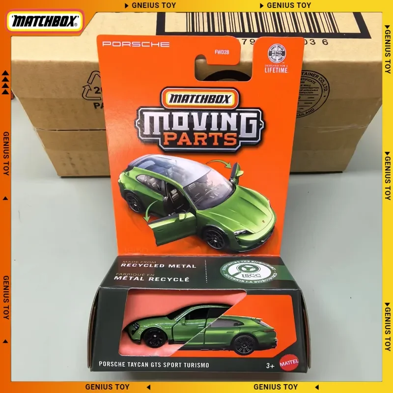 

Matchbox Moving Parts FWD28 2024 PORSCHE TAYCAN GTS SPORT TURISMO 1:64 Diecast Alloy Metal Diecast Car Collectible Toys Gifts