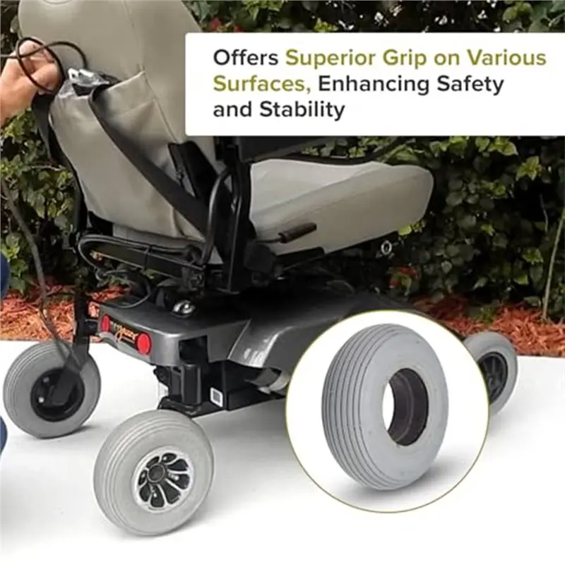 Beauty For Electric Wheelchair 2 Pcs 8 Inch 200X50 Gray Outer Tire Front Wheel Replacement
