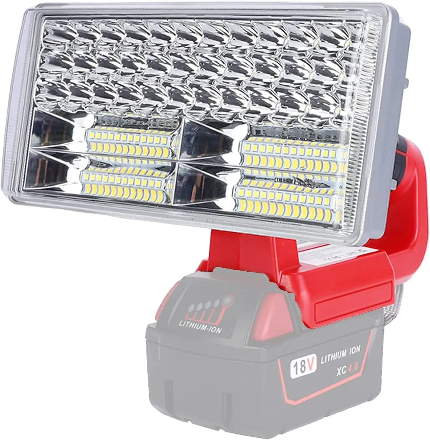 led trabalhando luz com porta usb lampada horizontal luz de inundacao max para milwaukee m18 18v li ion bateria 40w 4200lm 01