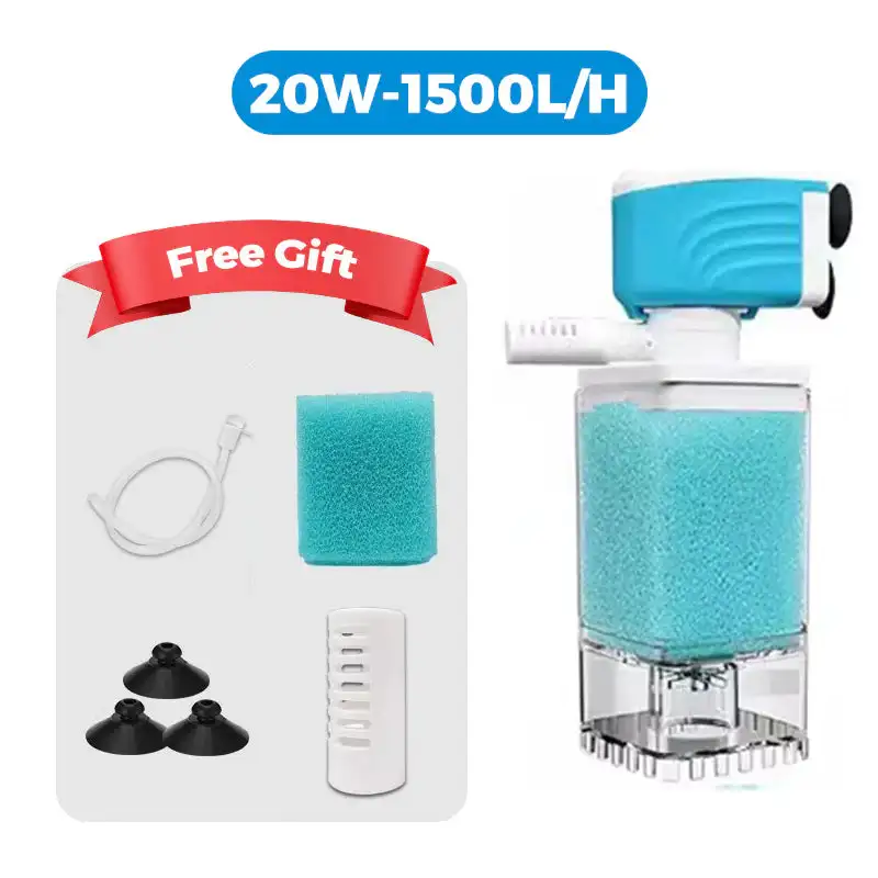 NONE Automatisches Aquarium-Filtersystem, 4 W/220 V, integrierter Filter für Sauerstoffreiche Wasserzirkulation, Anti-Rückfluss-Wasserpumpe, US-Stecker 7