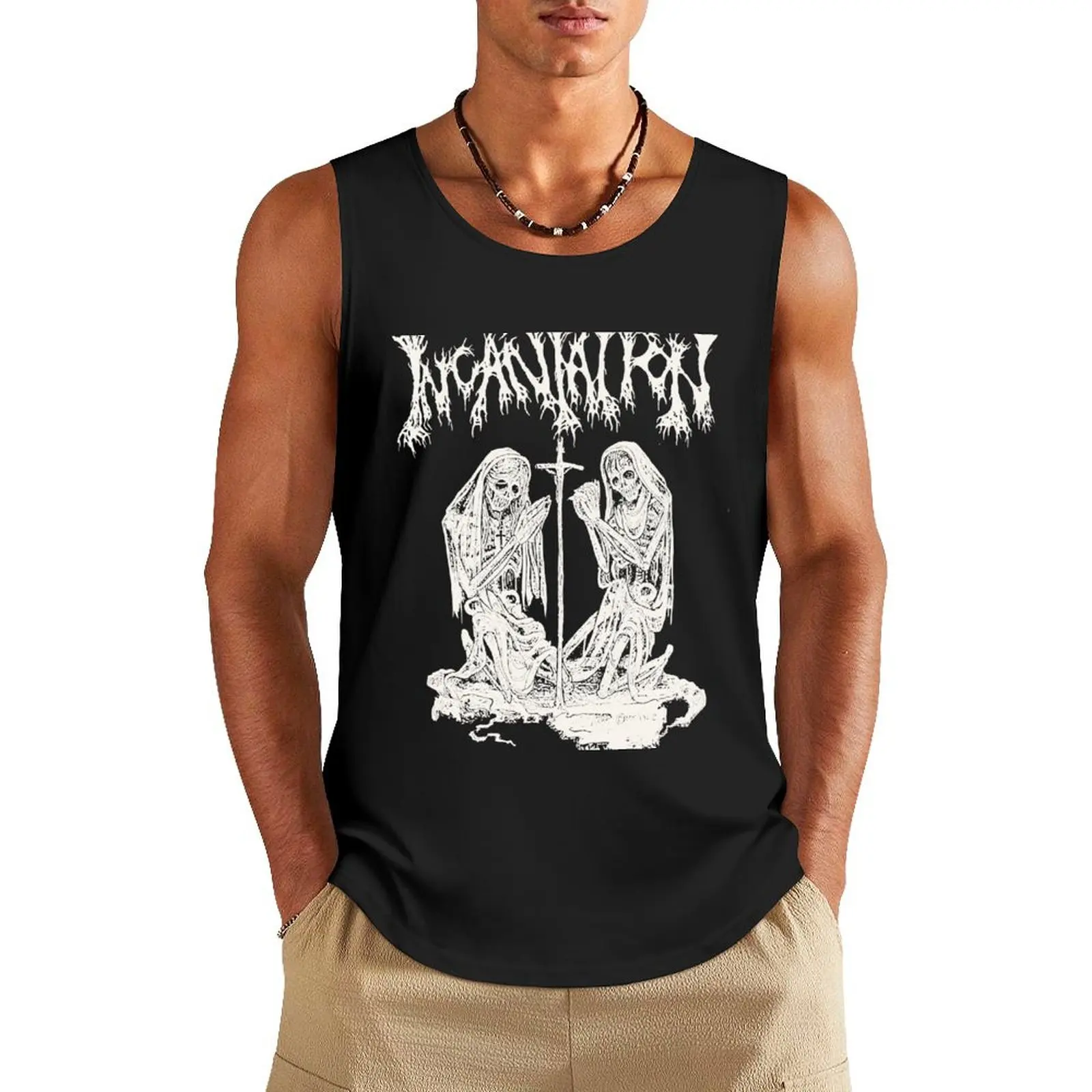 Incantation Tank Top gym t-shirts man gym clothes man fitness fitness