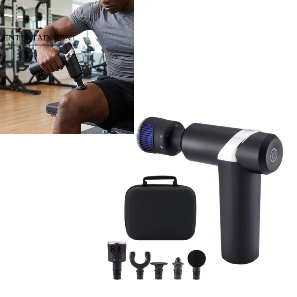 

Массажер для мышц с функциями горячего и холодного воздействия, перезаряжаемый, для тканей тела, ручной вибрационный массажер для лица, для расслабления тела