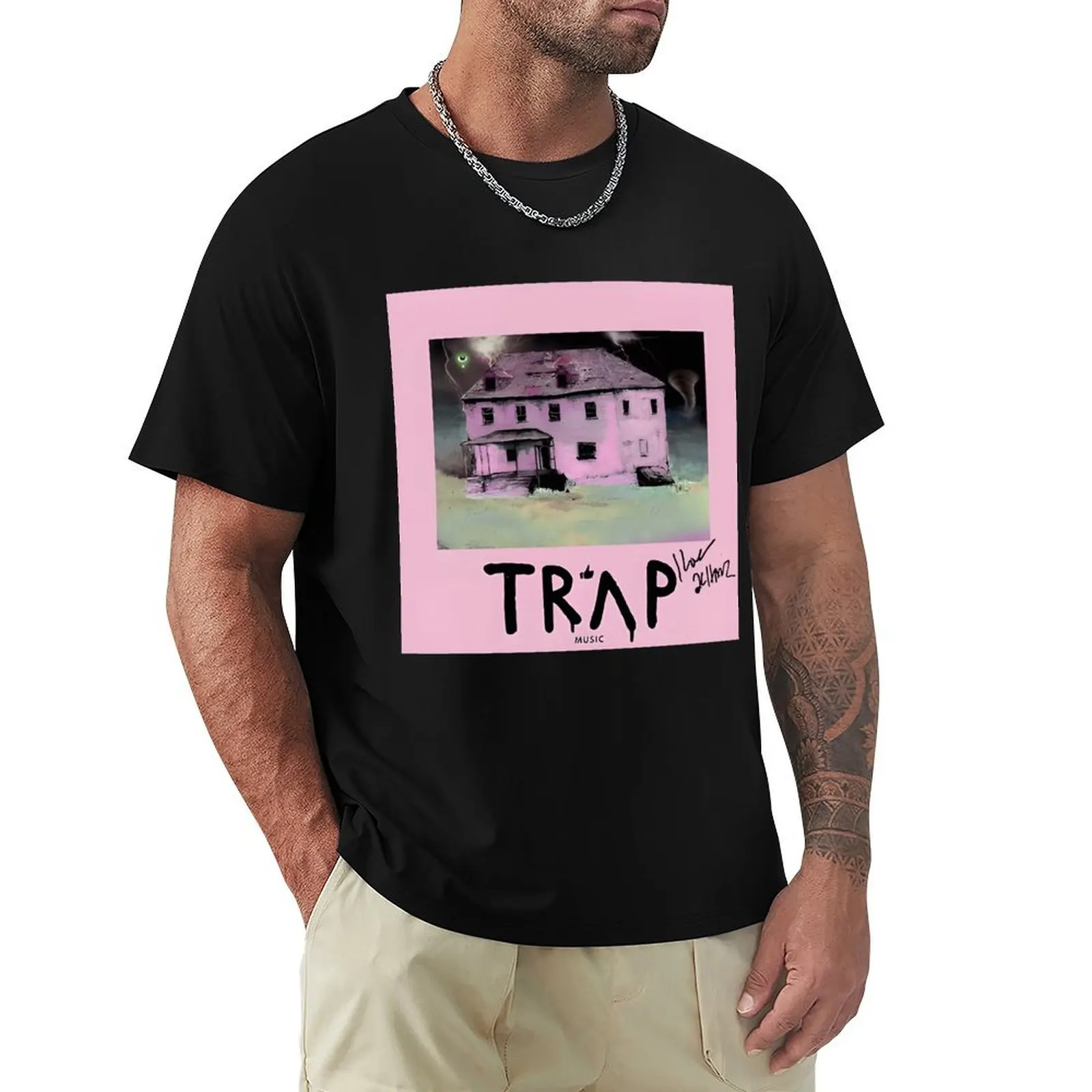 Pretty Girls Like Trap Music album pink House T-Shirt man t shirt luxury T-Shirt