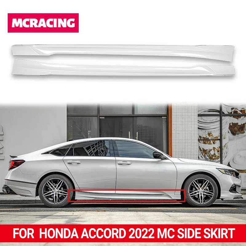 New Pair Car Side Skirt Spoiler Rocker Splitter Canard for Honda Accord 2021-2022 Car Exterior Bumpers