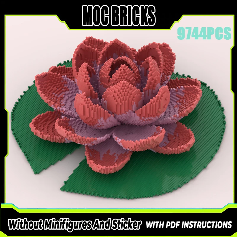 

Exquisite new product MOC building block model sculpture water lily technology modular children's toy gift DIY assembly set