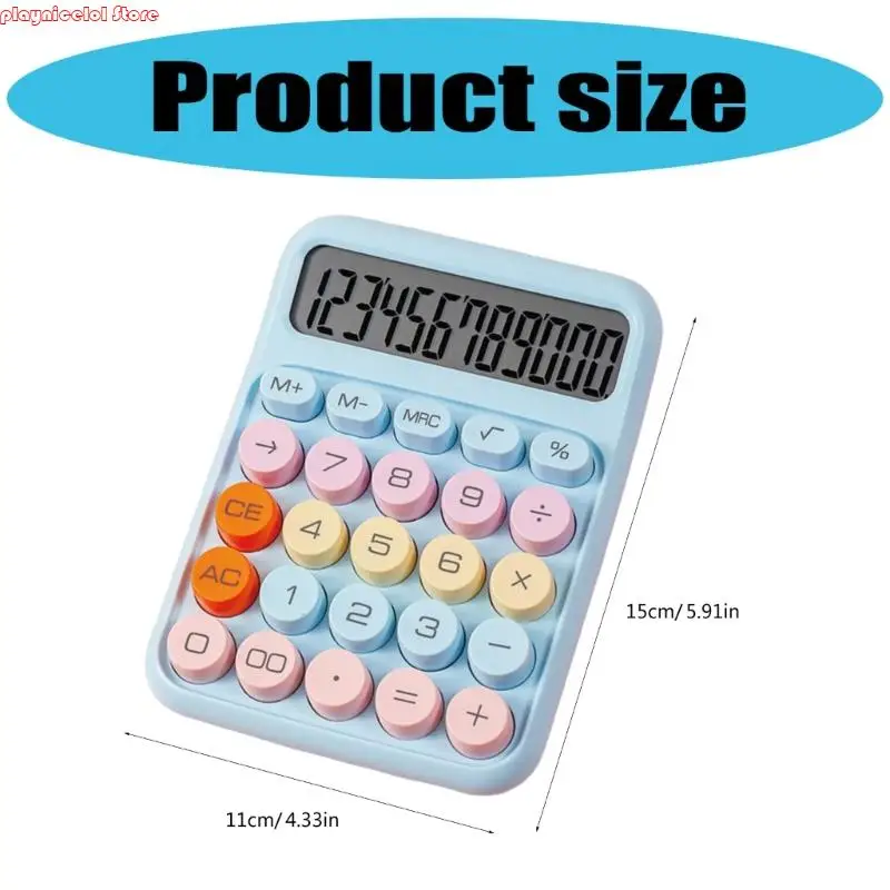 E8BA الحاسبة الشفافة الآلة الحاسبة الإلكترونية القياسية مع زر شاشة 10 أرقام لمدرسة Office #6