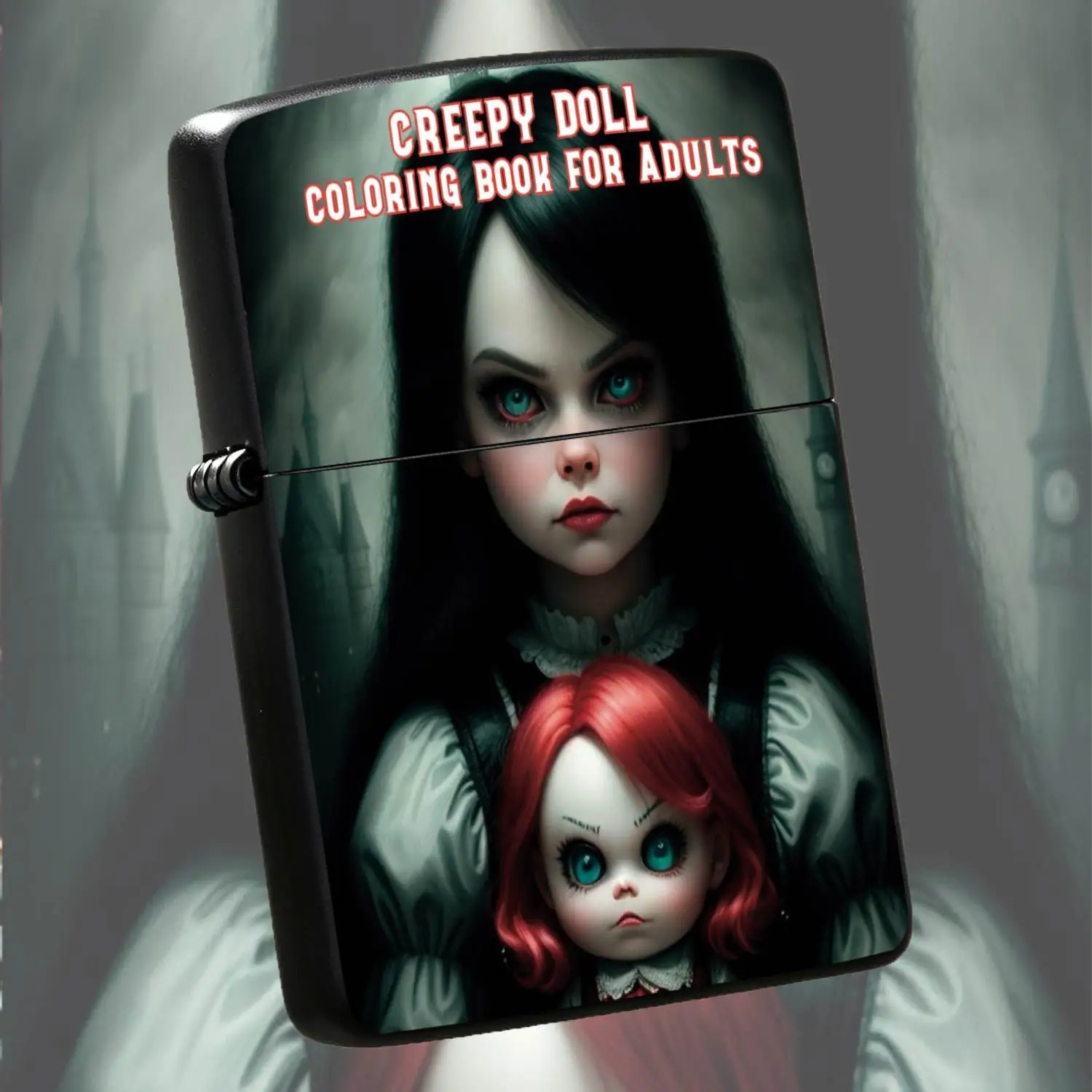 Creepy Doll Themed Portable Igniter, Gothic Spooky Aesthetic Daily Use Accessory, Ideal For Outdoor Camping, Casual Carry, Unique Decorative Gift For Friends, Stylish Novelty Item With Dark Retro Vibe For All Scenarios A Humorous And Intere