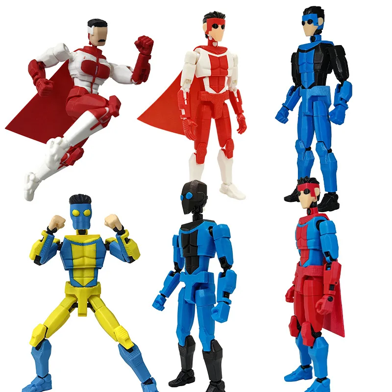 

9L3D Printed Invincible Tech Jacket Toys Action Figures Titan13 T13 Dummy 13 Superheroes Multi-Jointed Movable Shapeshift Toys