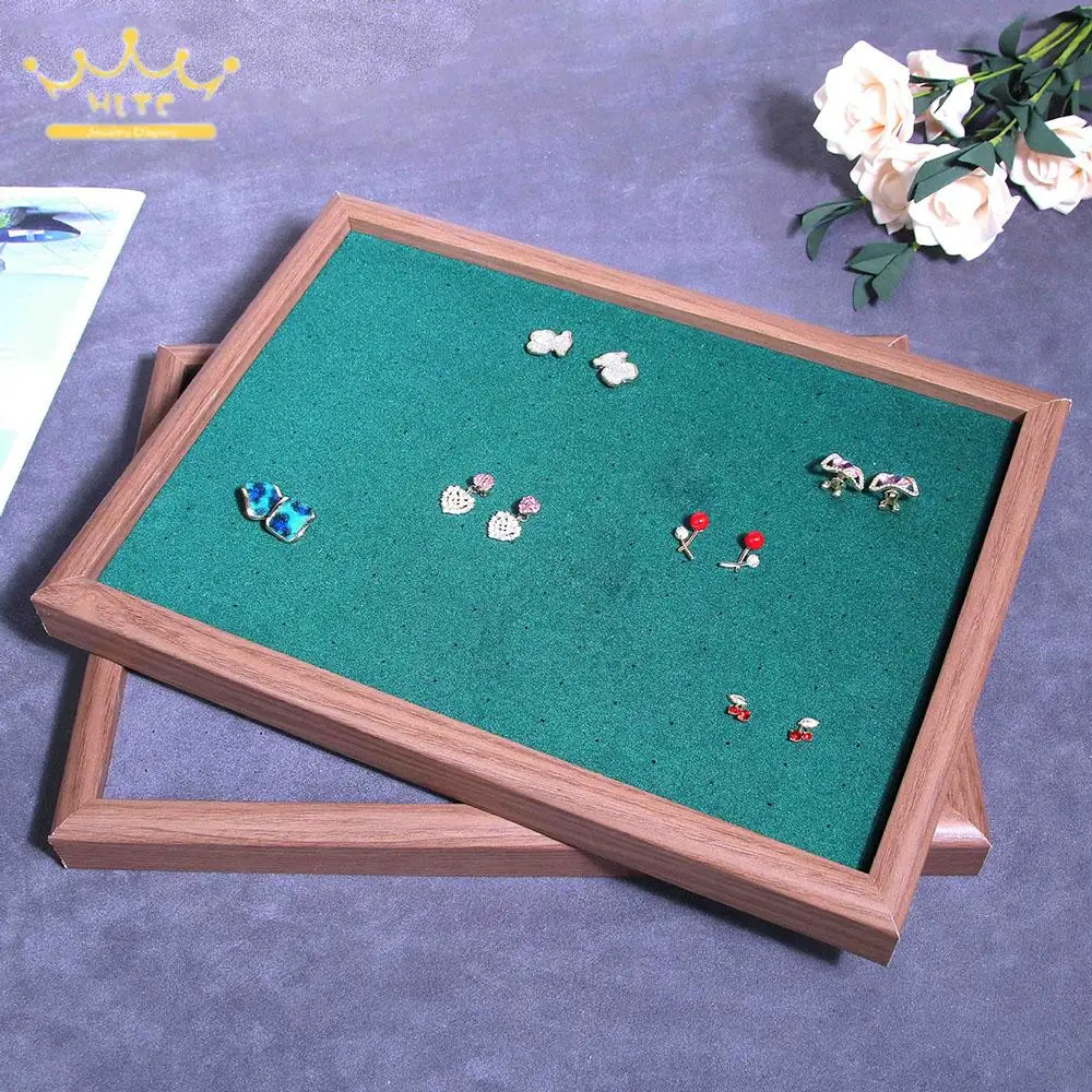 

Ear Studs Organizer Tray Earring Holder International Exhibition Jewelry Display Tray Personal Earnail Storage Case 33*24Cm