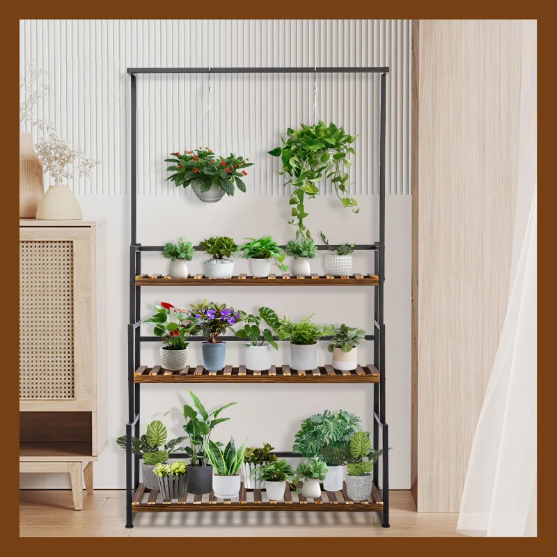 Custom.Houseplant Shelf Brackets - Long 3/6 Layer Metal Brackets Plants, Large Stand Display Racks Living Rooms, Terrace