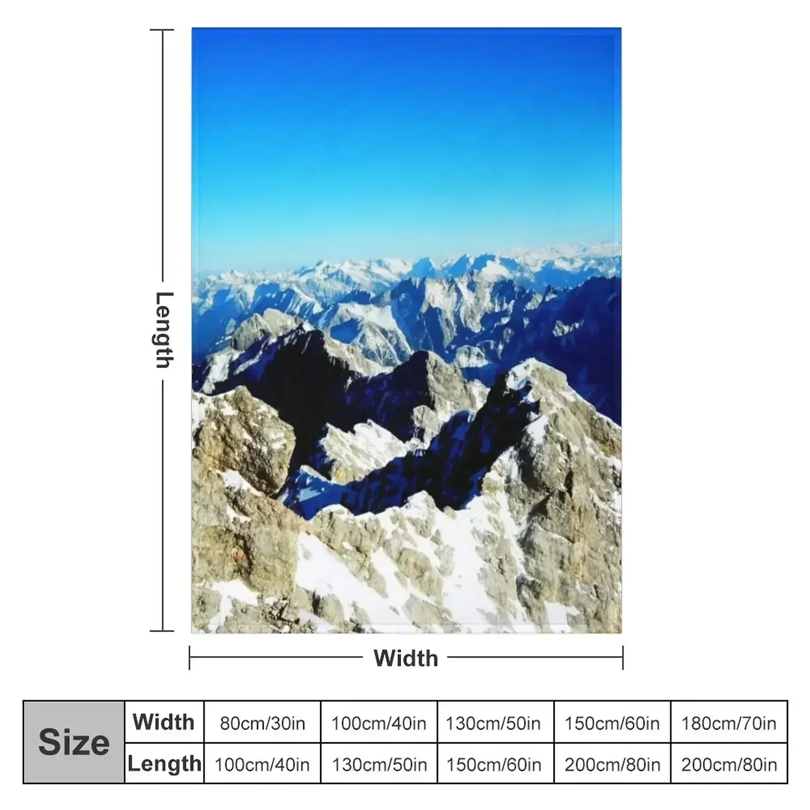 The Alps Garmisch-Partenkirchen Zugspitze Germany Throw Blanket couch cozy soft plush fuzzy picnic outdoor blanket