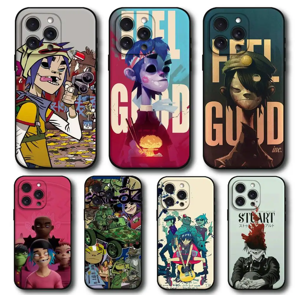 

Virtual Band GORILLAZ Phone Case For IPhone 17 15 Pro Max 14 Pro 12 11 13 Mini X XR XS 16 Plus SE Back Cover