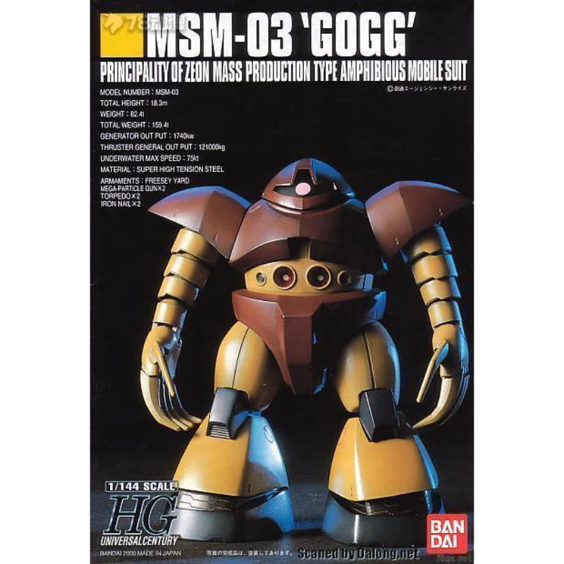 Bandai Gundam Model Kit MSM-03 Gogg Anime Action Figure HGUC