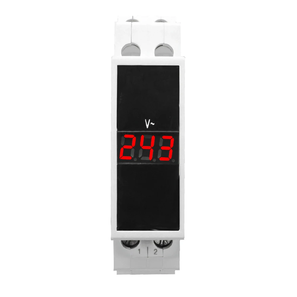 for 1r Voltage Meter AC80 500V Display Range Red Display Resolution DIN35MM Rail Installation Reliable Performance