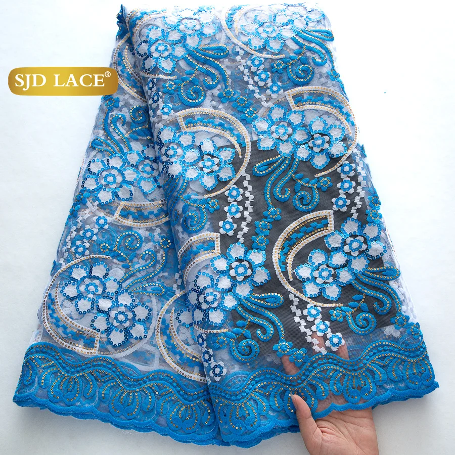 

SJD LACE Nigerian French Mesh Milk Silk Lace Fabric 2025 New Arrivals African Net Lace for Nigerian Bridal Wedding Dresses Sew