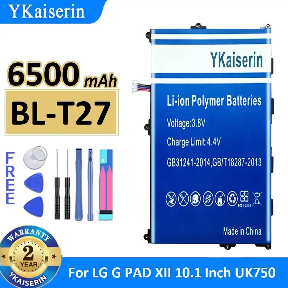 

BL-T27 6500mAh For LG G Pad Xii 10.1 Inch UK750 Tablet Battery Fast Charging