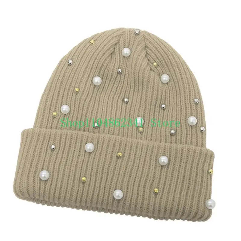652F Pearls Embellishments Hat Women Windproof Hat Festival Party Hat Novelty Headwer