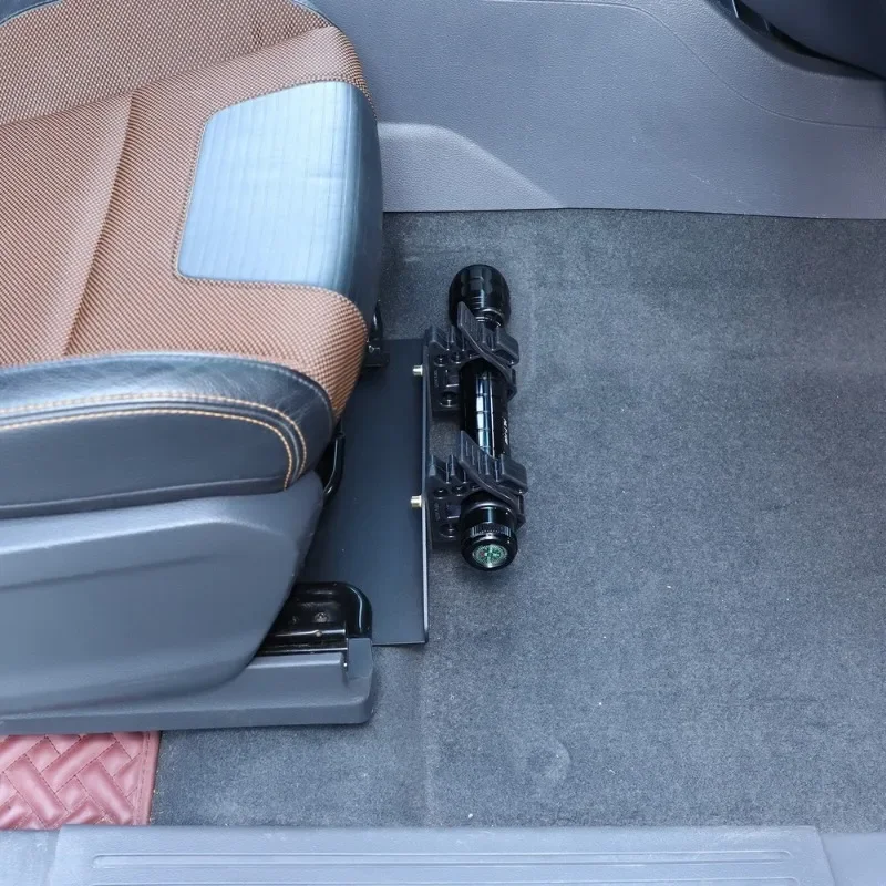 For Ford Ranger Wildtrak T6 T7 T8 2015-21 Aluminum Alloy Black Car Under Seat Flashlight Holder Bracket Interior Car Accessories - Image 4