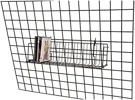 Lot of 6 Retail Black CD/DVD/Cassette Shelves For Grid 24