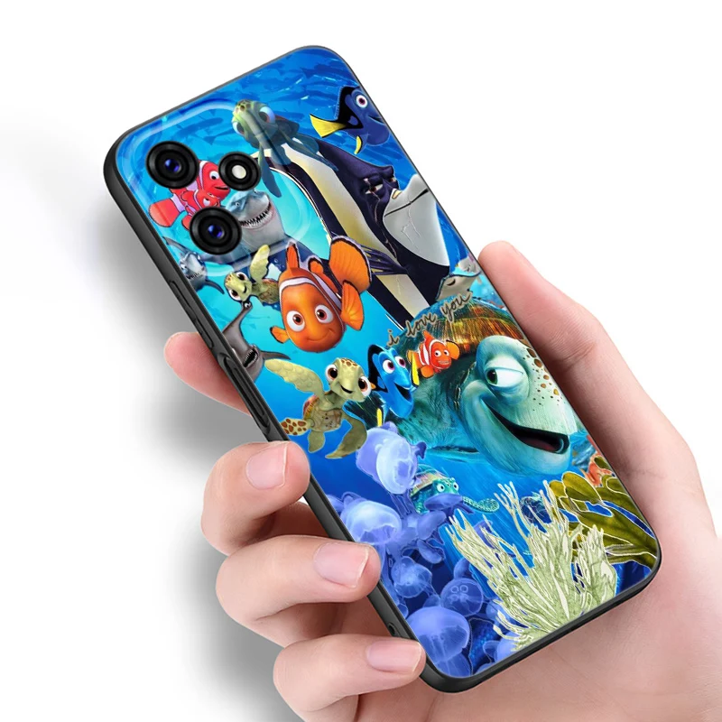 Disney Finding Nemo Dory Black Phone Case For Redmi 10 Prime A1 A2 Plus K30 K40 Gaming K60 Pro 9 9A 9C 9T 10A 10C 12 12C 13C