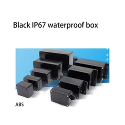 Caja impermeable ABS, caja de seguridad electrónica, cajas de plástico, caja de conexiones de alambre negro, organizador de plástico, caja impermeable IP67