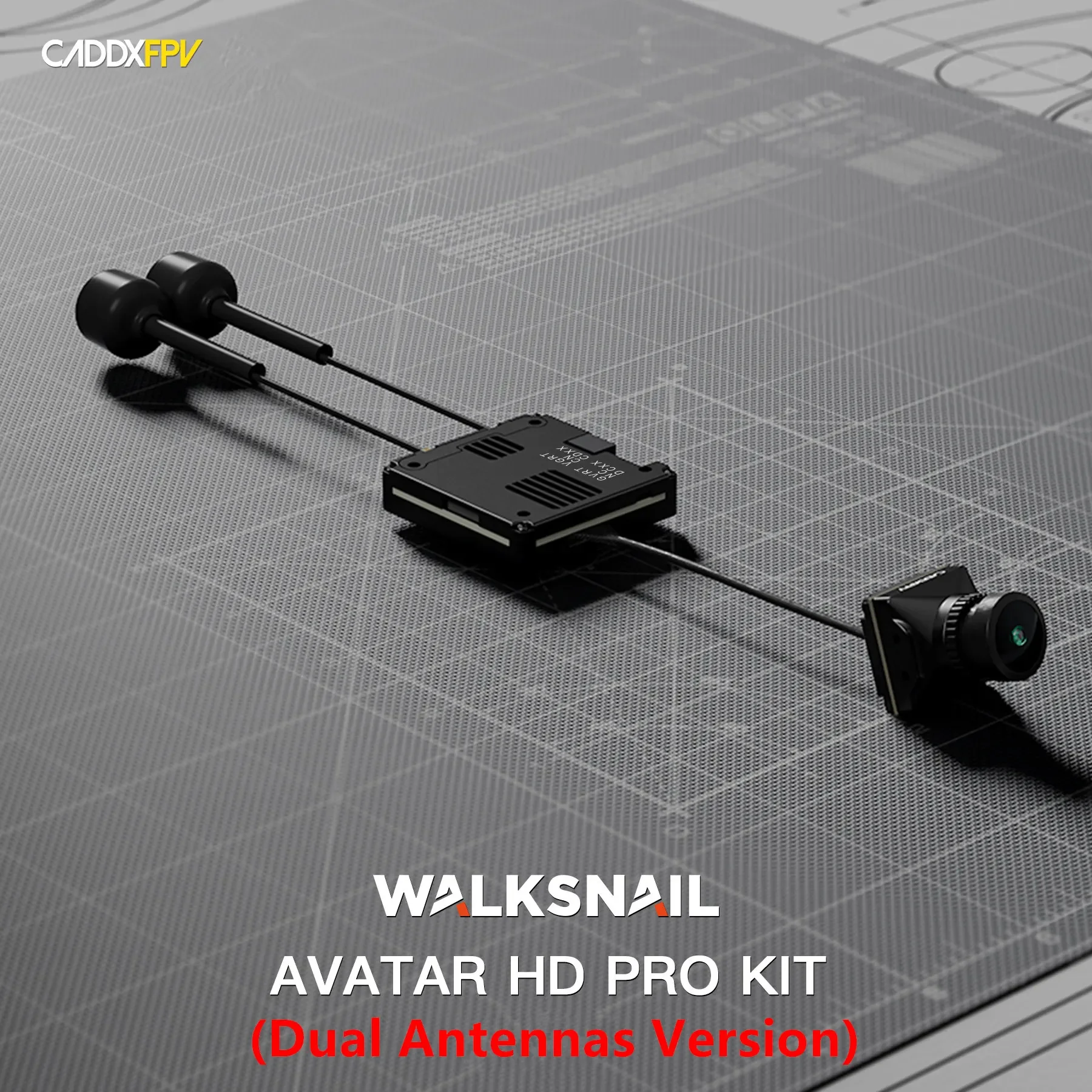 Walksnail Avatar HD Kit V2 (Dual Antennas Version) / Walksnail Avatar HD Pro Kit (Dual Antennas Version) for FPV Freestyle Drone