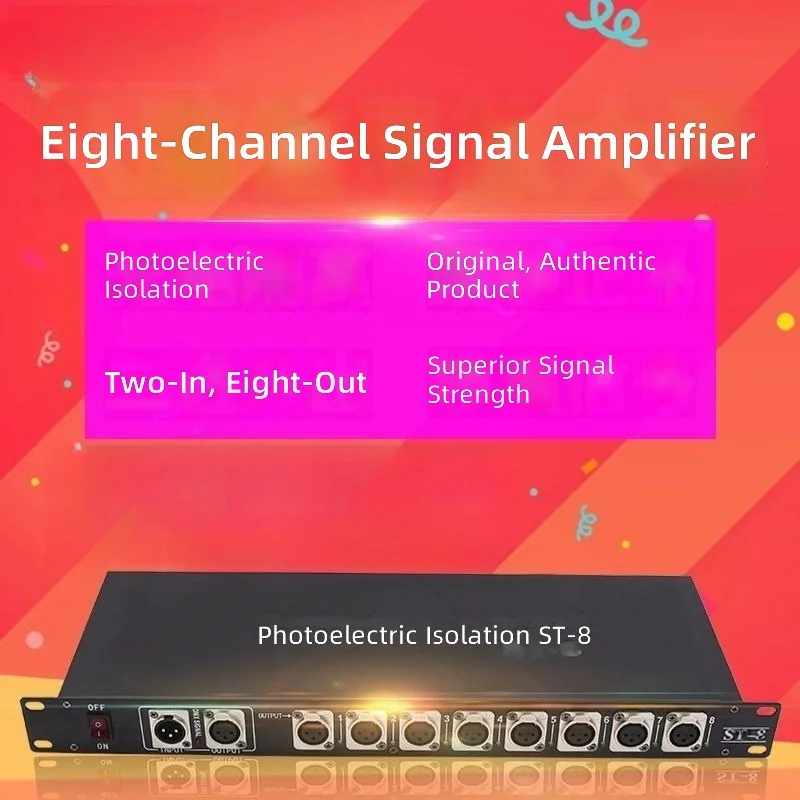 4-Channel 8-channel photoelectric isolation signal dmx512 signal distribution amplifier par lamp transceiver stage lighting