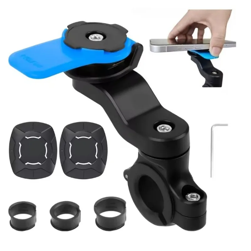 Bike Phone Holder, Motorcycle Mount - Motorcycle Phone Holder, Handlebar Cell Phone Clamp, E-Bike Scooter Phone Clip
