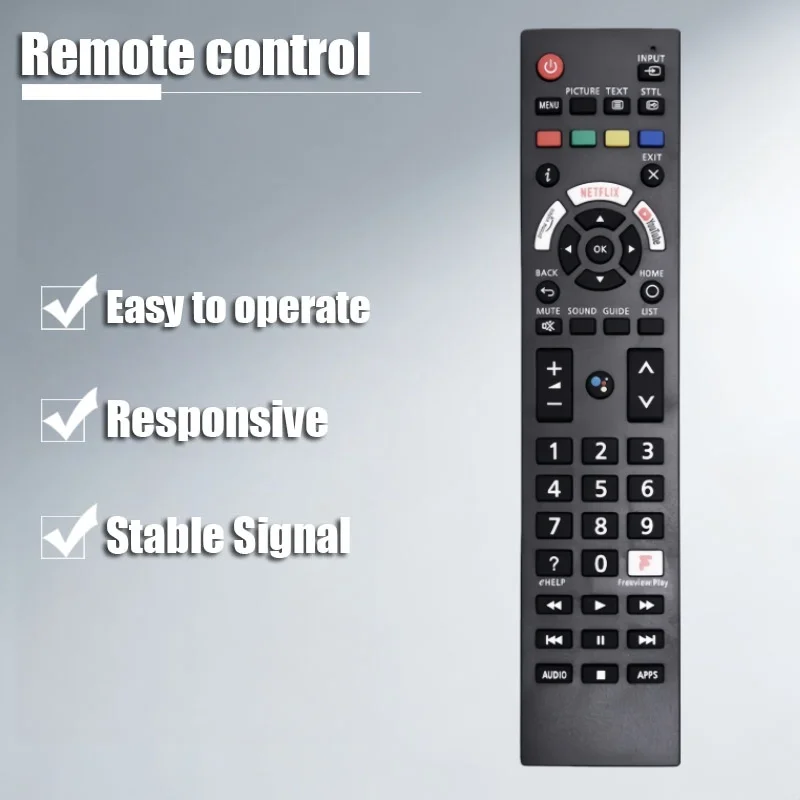 

New Remote Control R3PA23 for Panasonic TV N2QBYA000037 TX40JX800BZ Compatible with 50 58 65JX800B Models Voice-Free