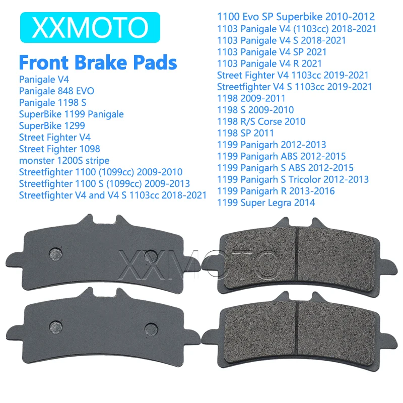 

Motorcycle Front Brake Pads Kit Accessories For Ducati 848 Evo 998 1103 1199 1299 Panigale V4 Streetfighter 1100 1098 1200 S R