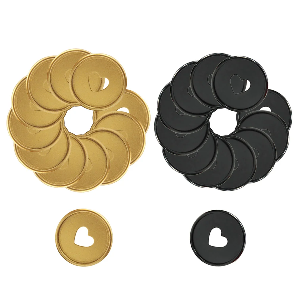 

24pcs Discbound Discs Premium Abs Binding Discs Smooth Rounded Corner Heart Hole Design For Diy Planners Binder Supplies Office