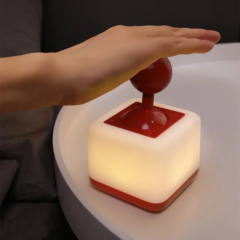

Creative Nights Light Desk Lamp Desktop Joystick Indoor Bedroom Bedside USB Atmosphere Light Room Charging LED Desk Lamps