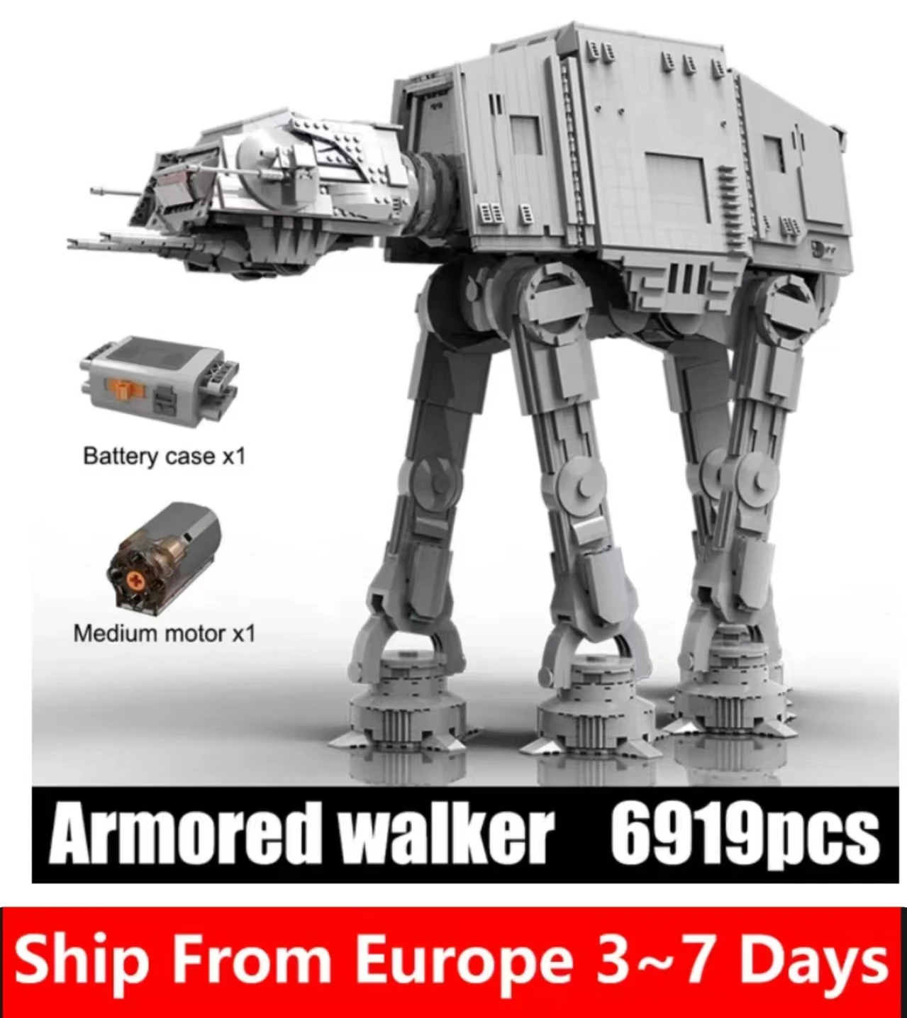 

MOULD KING 21015 The Motorized AT-AT Walker Model Compatible 75313 Star Toy Building Blocks Bricks Kids Christmas Gifts 67110