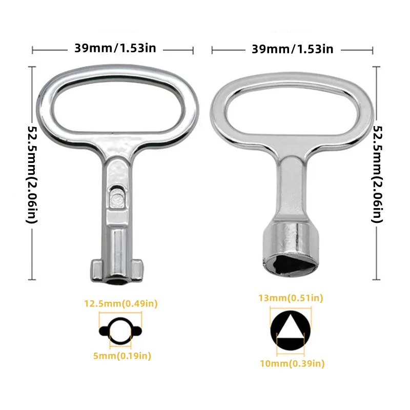 Distribution Box Valve Key For Universal Triangular Slotted Key Torque Wrench Electric Cabinet Lock Elevator Door Key