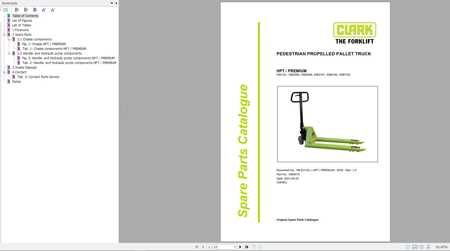 

Clark Forklift DVD PDF 2022 10.22GB Service Manual, Operator Manual & Parts Catalog DVD