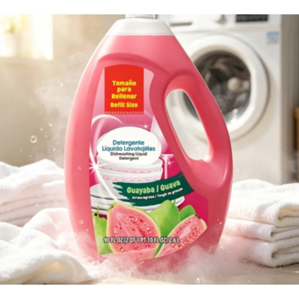 Great Value Dish Washing Liquid Detergent, Guava, 90 fl oz