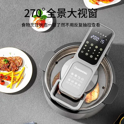 Visual air fryer, large capacity household intelligent french fry machine, multifunctional oven