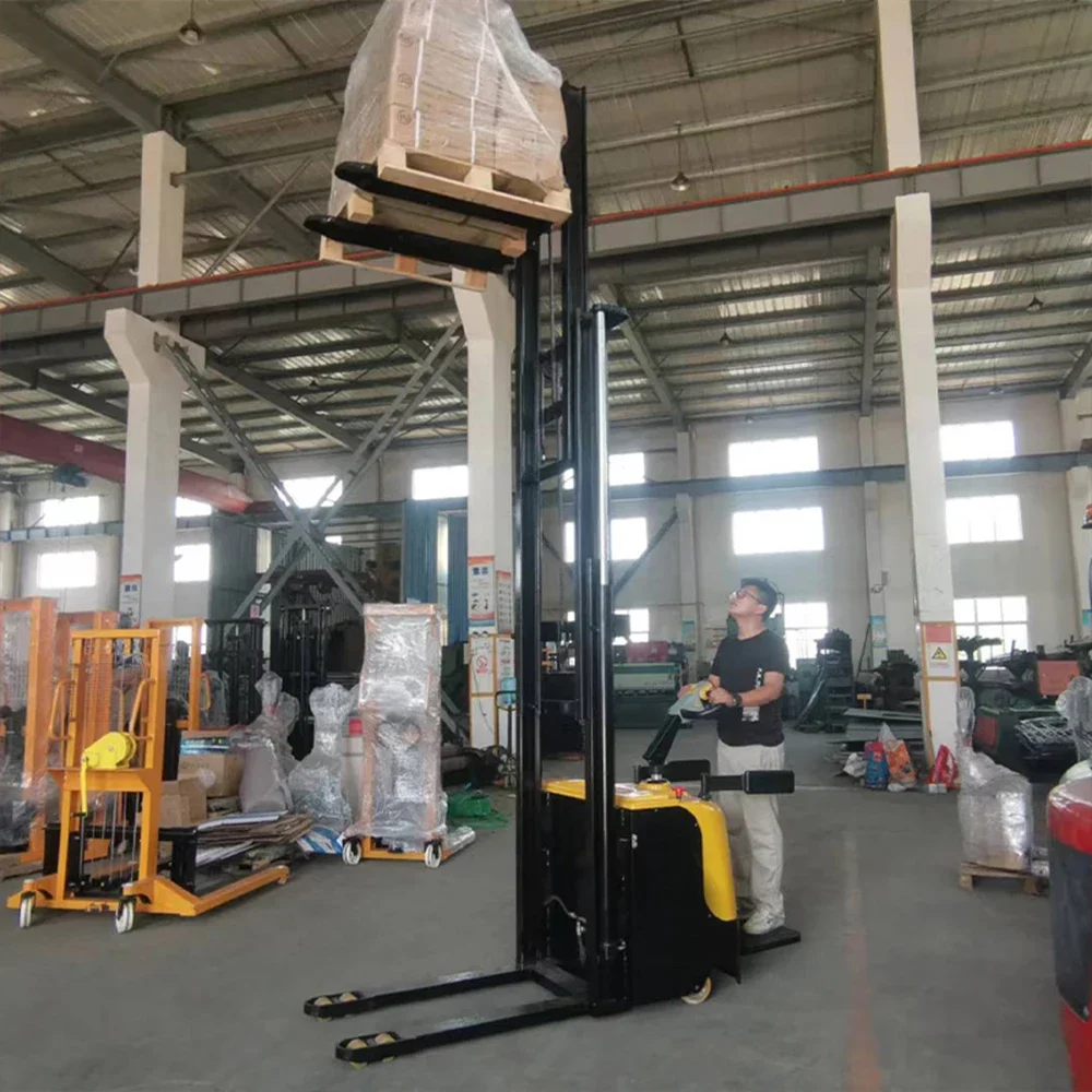 

Economical Design Electric Battery Operated Manufacture Machine 6m Forklift 5m Electric Power Pallet Stacker Crane