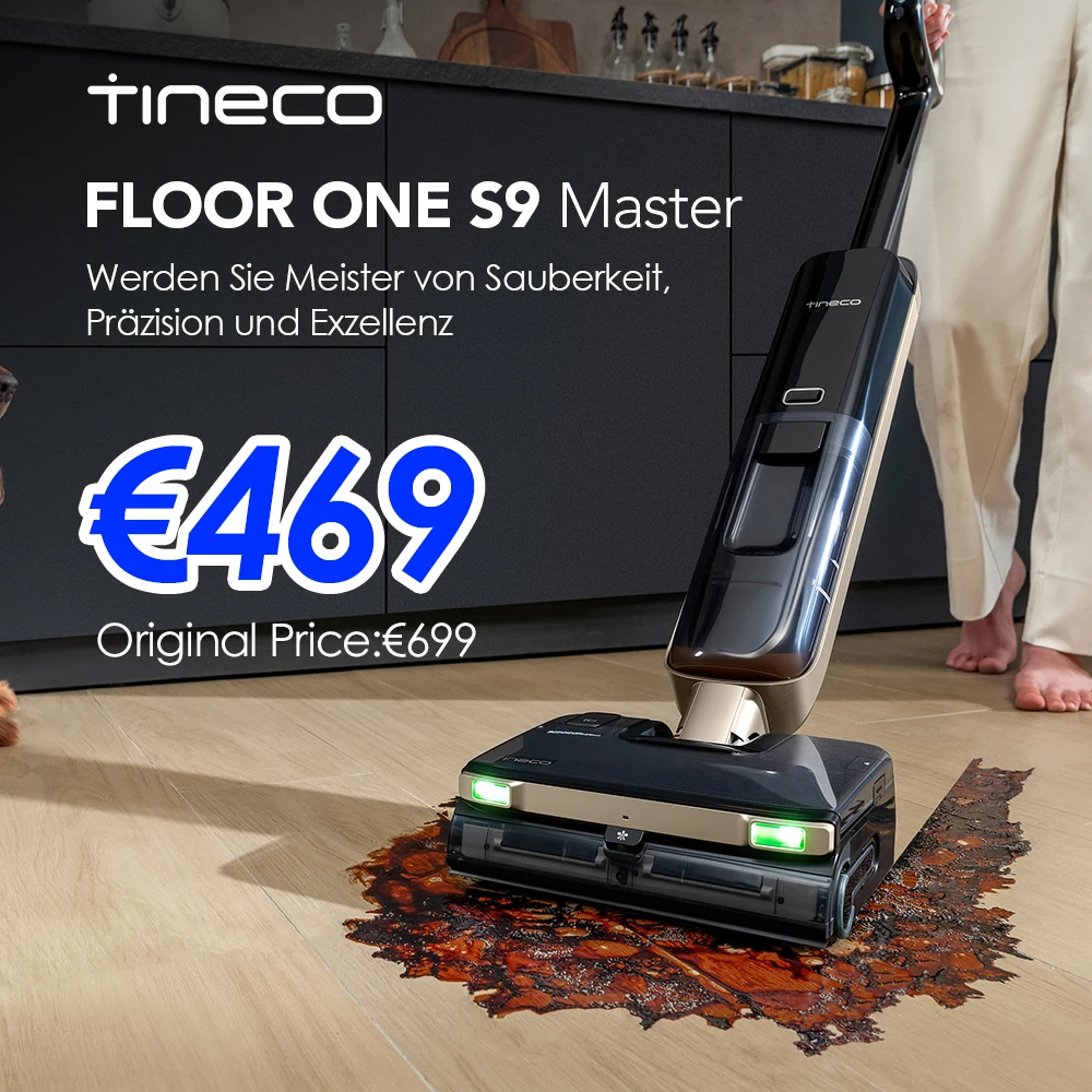Tineco Floor ONE S9 Master Wet Dry — lava con acqua calda a 52°C