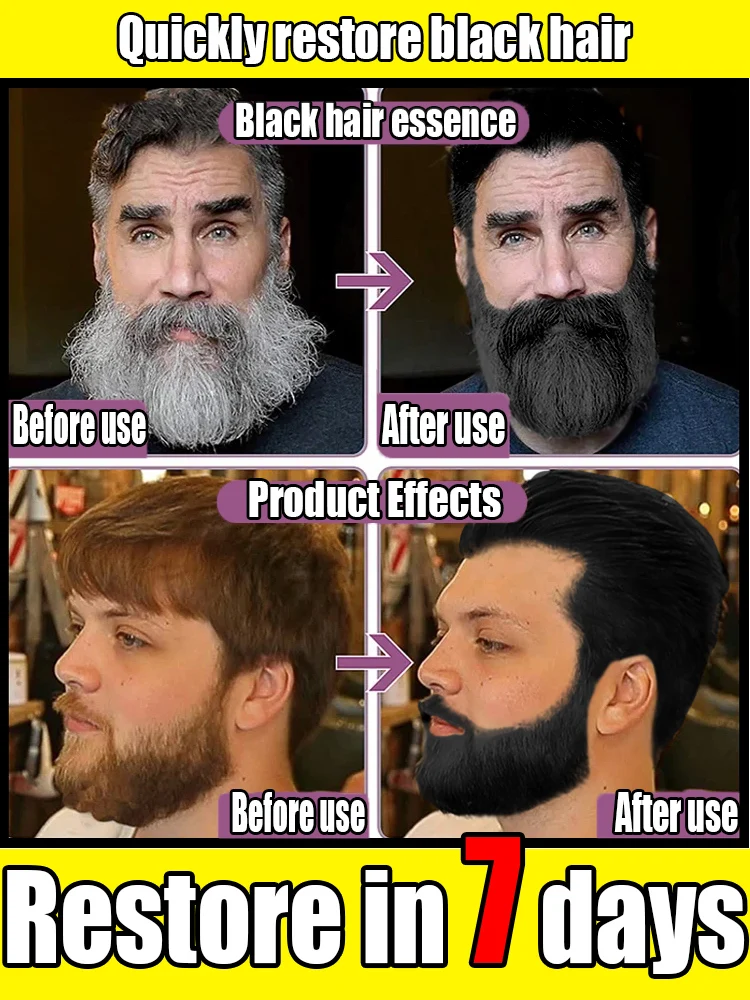 

Restaure rapidamente cabelos pretos，Essência para Cabelo Preto