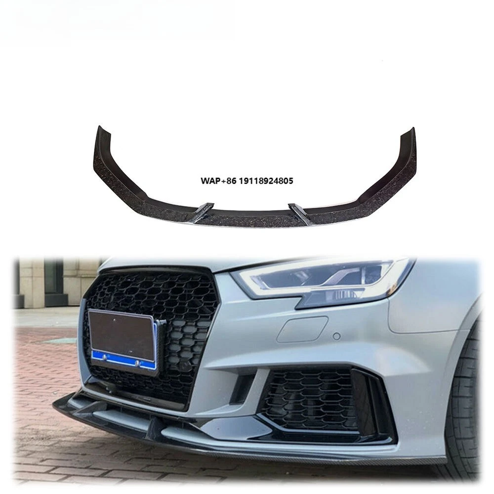 

Forged Carbon Fiber Front Bumper Lip Spoiler Splitters Body Kit Fit for RS3 2017UP