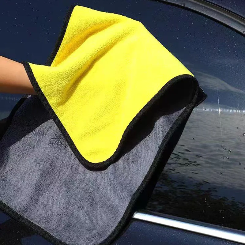 12/1Pcs Microfiber Car Washing Towel Water Absorbent Car Window Glass Detailing Cleaning Cloths Auto Drying Towels Washing Rags